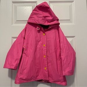Carters Girl’s Pink Plaid Hooded Raincoat 4T